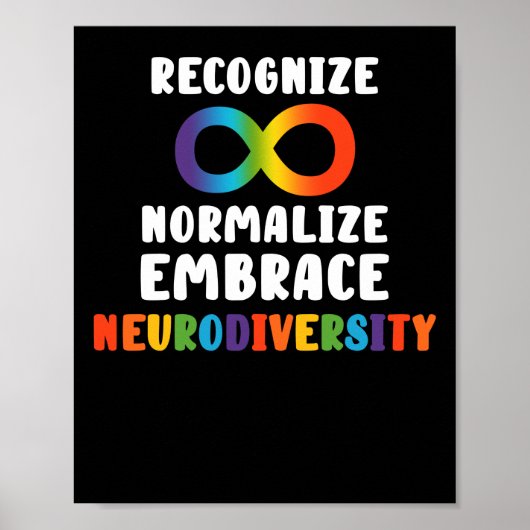 Poster Reconnaître la normalisation Embrasser la neurodiv (Devant)