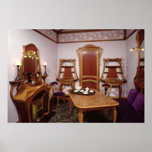 Poster Reconstruction d'un salon du Café de Paris (Devant)