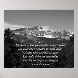Poster Recovery Poster-Serenity prayer/spanish