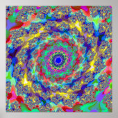 Poster Recréation colorée de l'univers (Devant)