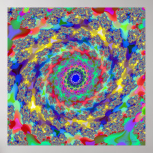 Poster Recréation colorée de l'univers