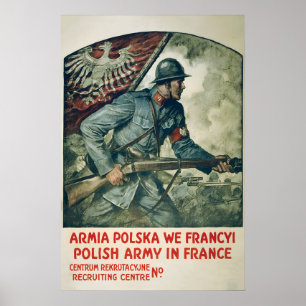 Poster Recrutement de la Première Guerre mondiale Pologne