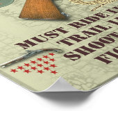 POSTER - RECRUTEMENT DE RANGERS TEXAS 1887 (Coin)