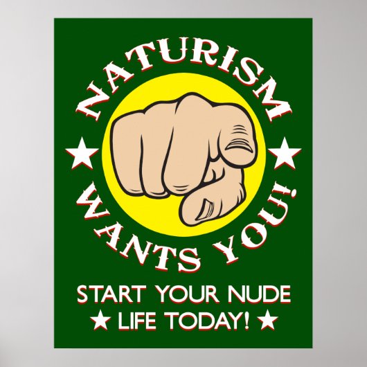 Poster Recrutement du naturisme vintage (Devant)