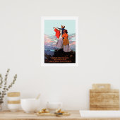 Poster Recrutement vintage d'infirmières étudiantes WW1 (Cuisine)