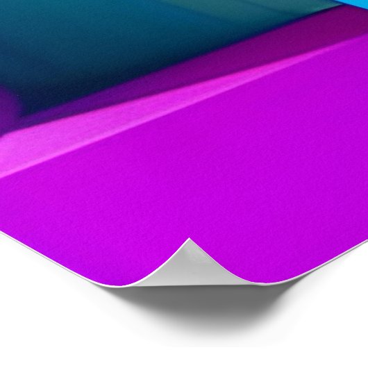 Poster Rectangle 3D couleur Abstrait bloc mur moderne (Coin)