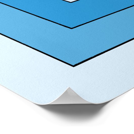 Poster Rectangle Abstrait en bleu (Coin)