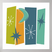 Poster Rectangles Atomiques Boomerang Starburst Milieu de (Devant)