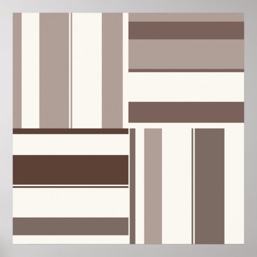 Poster Rectangles de blocs de couleurs géométriques - Bro (Devant)