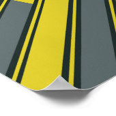 Poster Rectangles diagonales en gris jaune et gris foncé (Coin)
