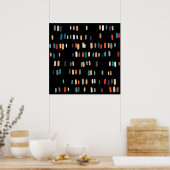 Poster Rectangles multicouleurs irrégulières (Cuisine)