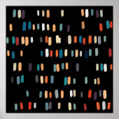 Poster Rectangles multicouleurs irrégulières (Devant)