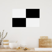 Poster Rectangles noir et blanc (Cuisine)