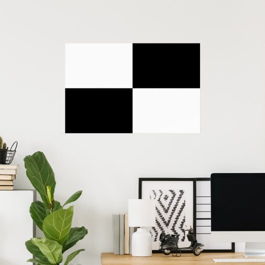 Poster Rectangles noir et blanc (Bureau à domicile)