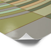 Poster Rectangles ondulés aux couleurs naturelles (Coin)