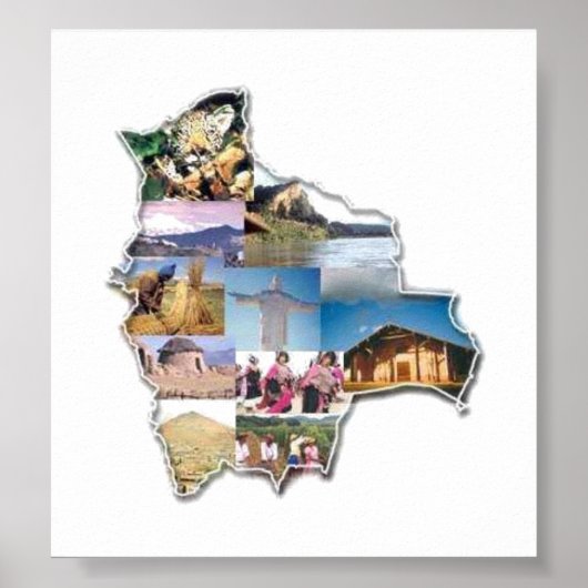 Poster recuerdo de Bolivia (Voorkant)