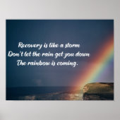 Poster Récupération de la toxicomanie inspirée Arc-en-cie (Devant)