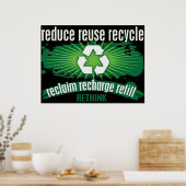 Poster Récupérer, recharger et recycler (Cuisine)