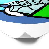 Poster Recyclage Animé de la terre (Coin)