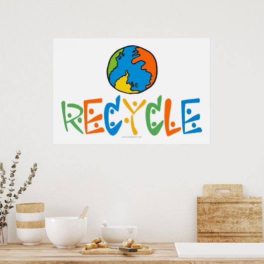 Poster Recyclage coloré (Cuisine)