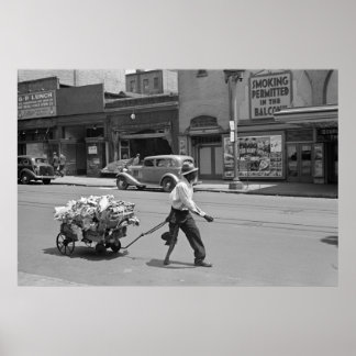 Poster Recyclage dans les années 1930