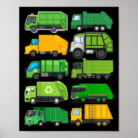 Poster Recyclage des déchets de déchets de camionnette An (Devant)