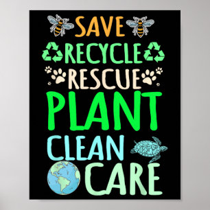 Poster Recyclage écologiste Recyclage Jour des terres Res