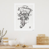 Poster Recycle (1970) vintage illustré (Cuisine)