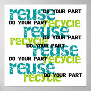 Poster Recycle Faites votre pièce T-shirts et cadeaux
