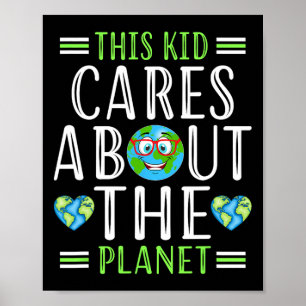 Poster Recycler Ce Enfant S'Occupe Planète Sauver Monde H