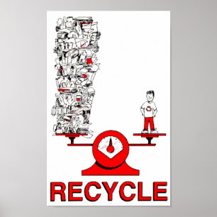 Poster Recycler l'affiche de la corbeille