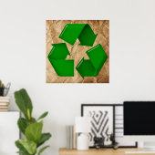 Poster Recycler - Papier grumplé (Bureau à domicile)