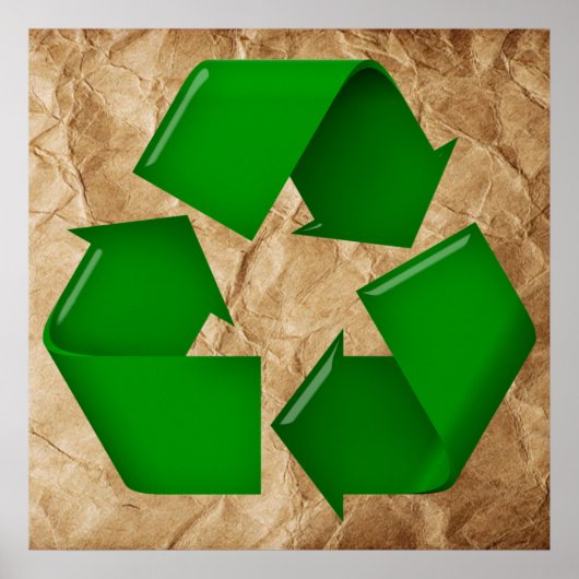 Poster Recycler - Papier grumplé (Devant)