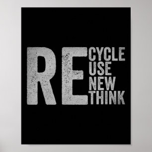 Poster Recycler réutiliser Renouveler l'environnement de 