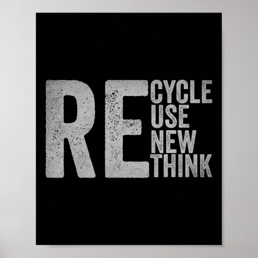 Poster Recycler réutiliser Renouveler l'environnement de  (Devant)