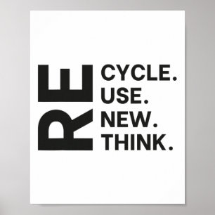 Poster Recycler réutiliser Renouveler l'environnement de 