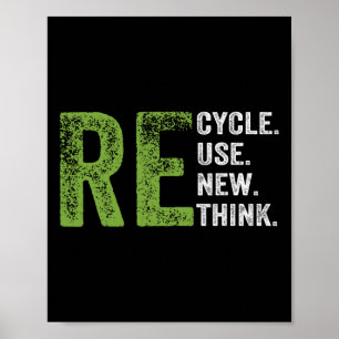 Poster Recycler réutiliser Renouveler l'environnement de