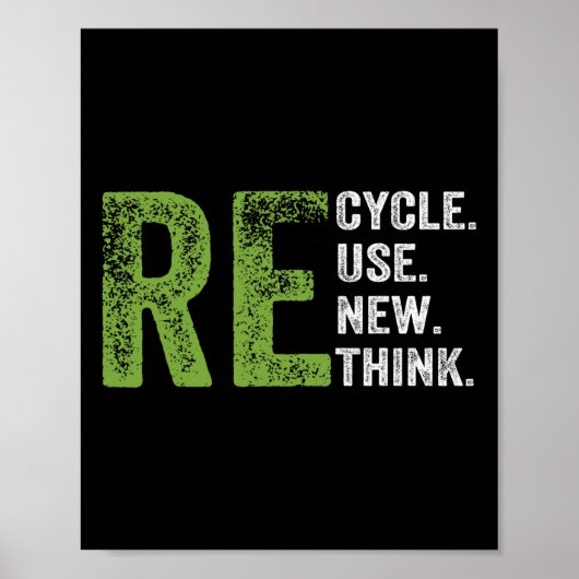Poster Recycler réutiliser Renouveler l'environnement de (Devant)