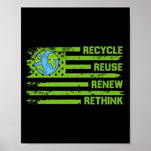Poster Recycler réutiliser Renouveler l'environnement de (Devant)