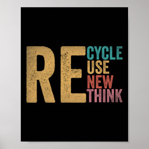 Poster Recycler réutiliser Renouveler l'environnement de 