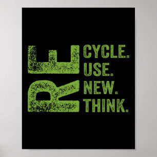 Poster Recycler réutiliser Renouveler l'environnement de 
