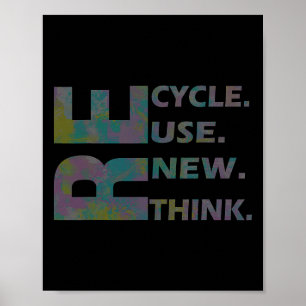 Poster Recycler Réutiliser Renouveler Repenser Crise De l
