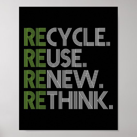 Poster Recycler Réutiliser Renouveler Repenser Crise De l (Devant)