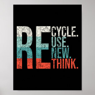 Poster Recycler Réutiliser Renouveler Repenser Crise De l