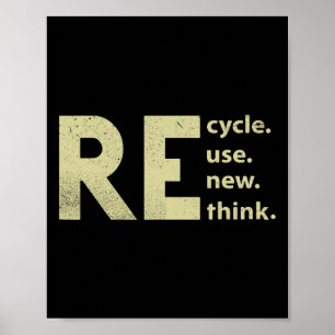 Poster Recycler réutiliser Renouveler Repenser Jour des t