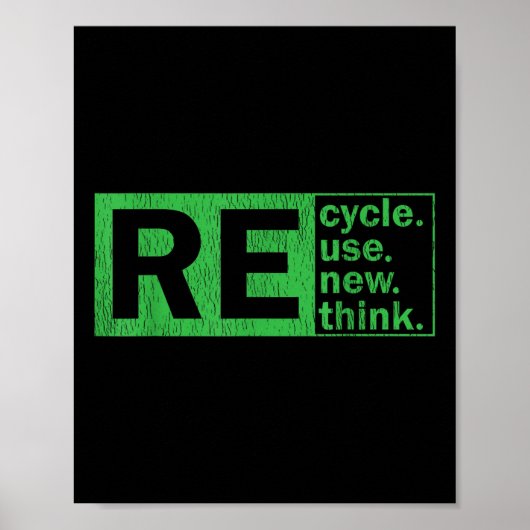 Poster Recycler Réutiliser Repenser la protection De l'en (Devant)