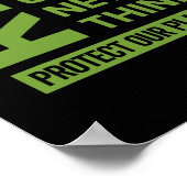 Poster Recycler Réutiliser Repenser Repenser Protéger not (Coin)