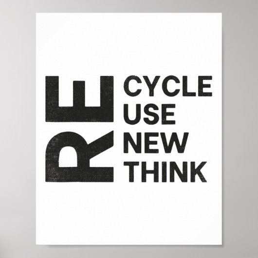 Poster Recycler réutiliser réutiliser réutiliser réutilis (Devant)