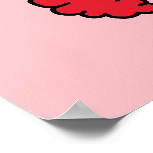 Poster Red Afro Unicorn (Coin)