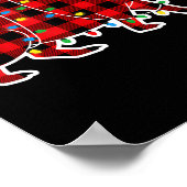 Poster Red And Black Buffalo Plaid Capybara Christmas Lig (Coin)